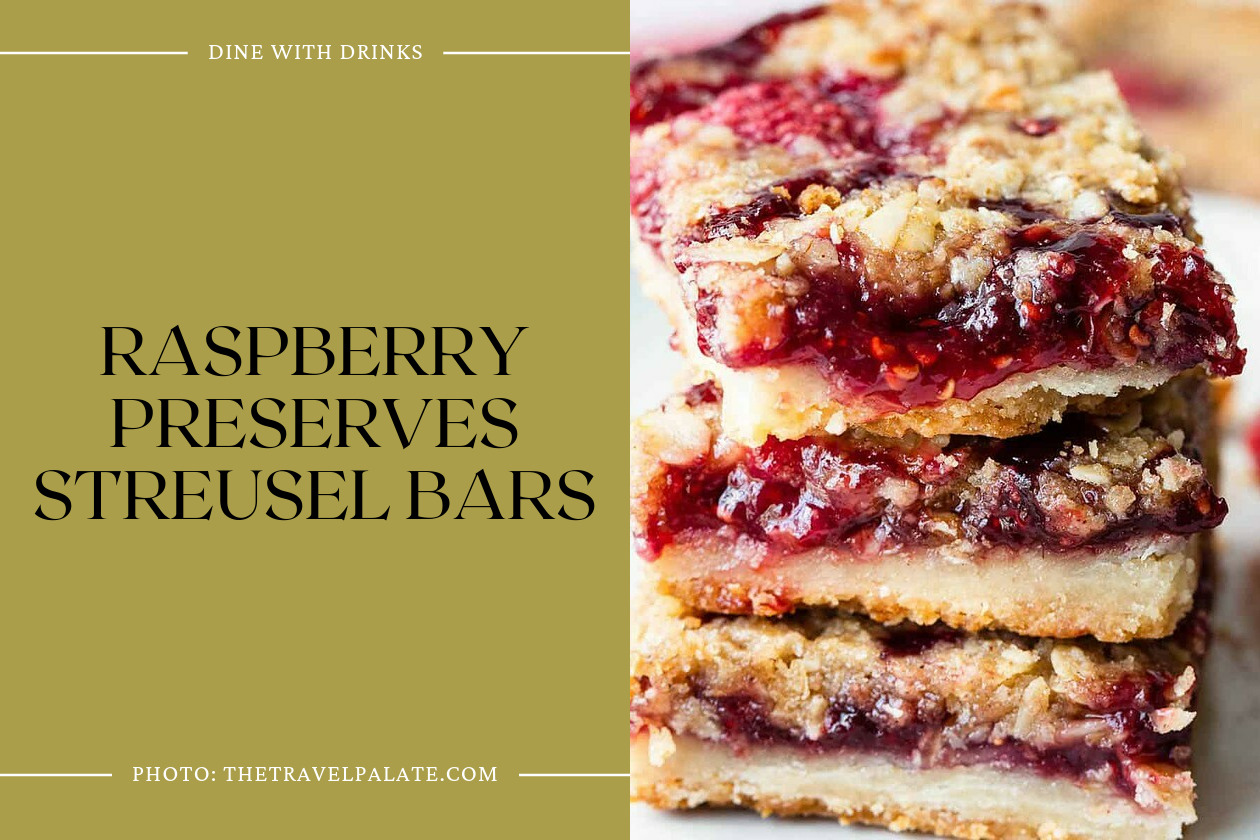 Raspberry Preserves Streusel Bars