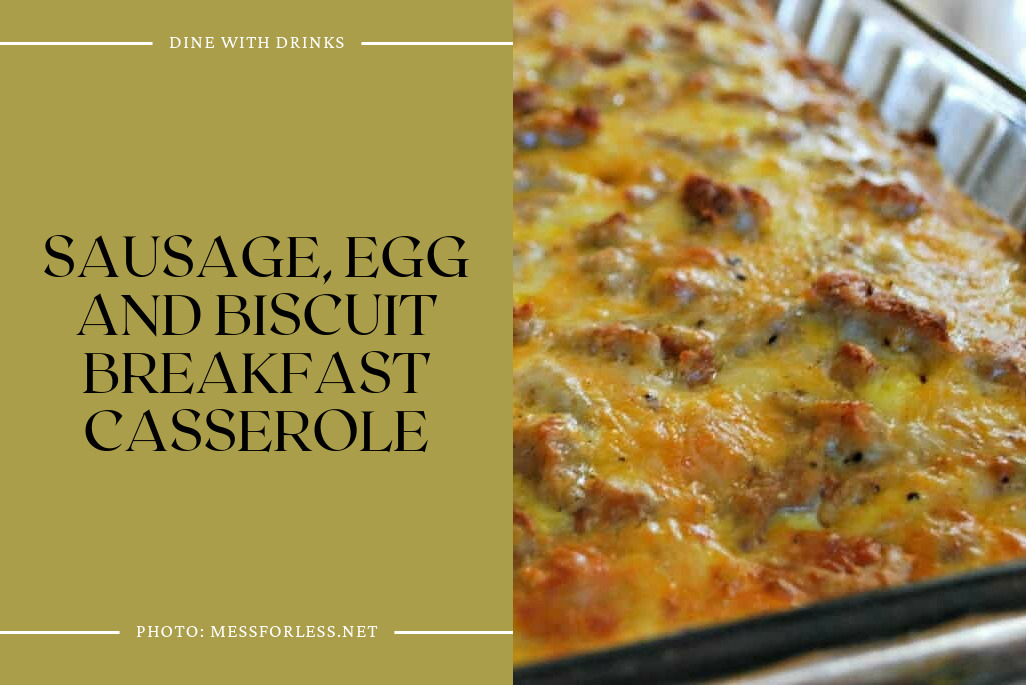 Sausage, Egg And Biscuit Breakfast Casserole