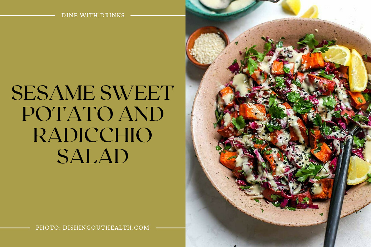 Sesame Sweet Potato And Radicchio Salad