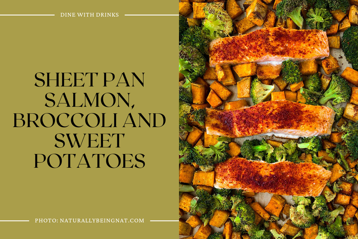 Sheet Pan Salmon, Broccoli And Sweet Potatoes