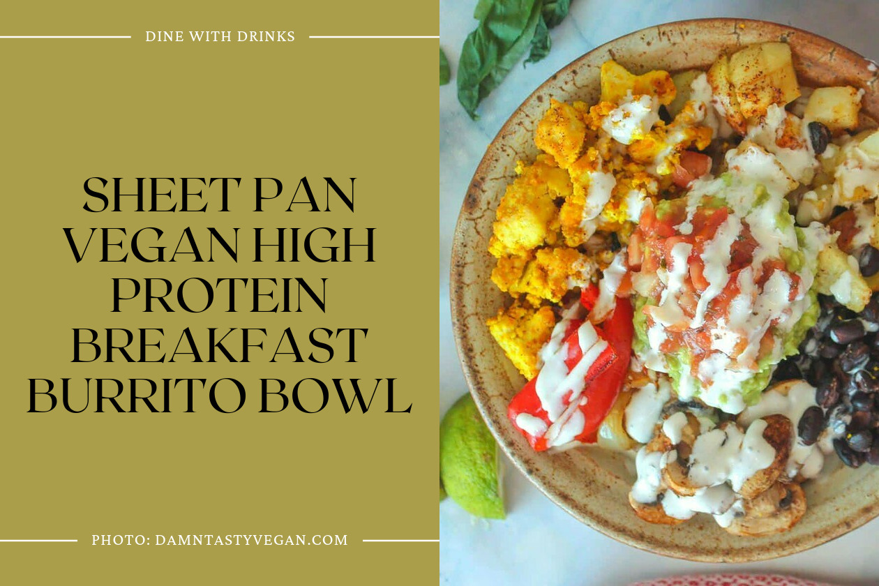 Sheet Pan Vegan High Protein Breakfast Burrito Bowl
