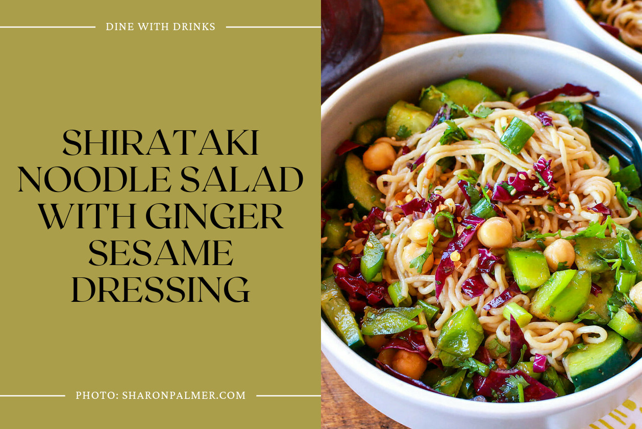 Shirataki Noodle Salad With Ginger Sesame Dressing