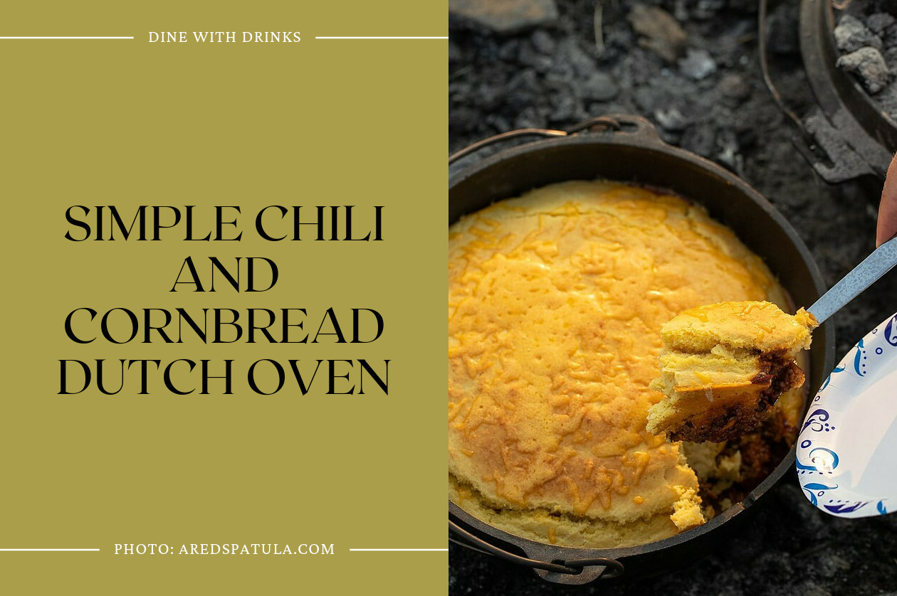 Simple Chili And Cornbread Dutch Oven