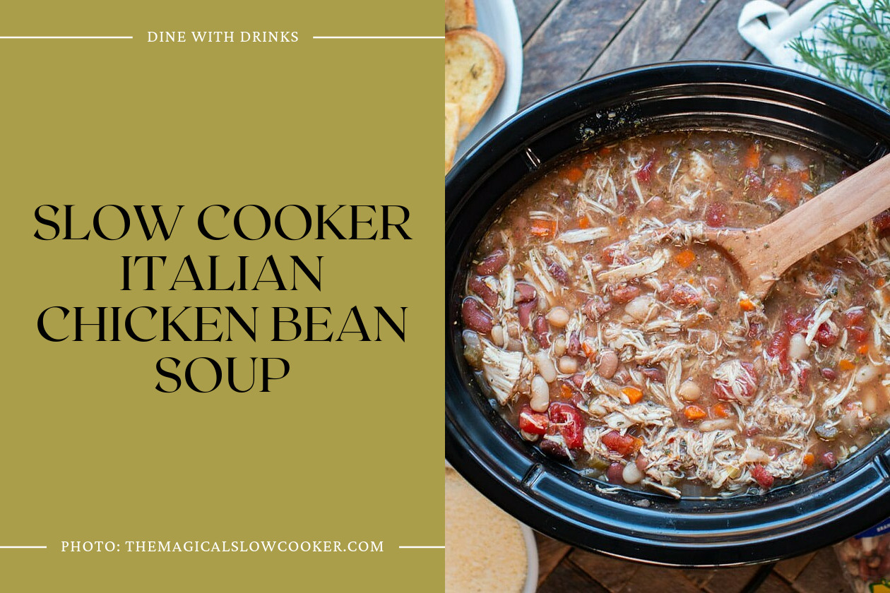 Slow Cooker Italian Chicken Bean Soup