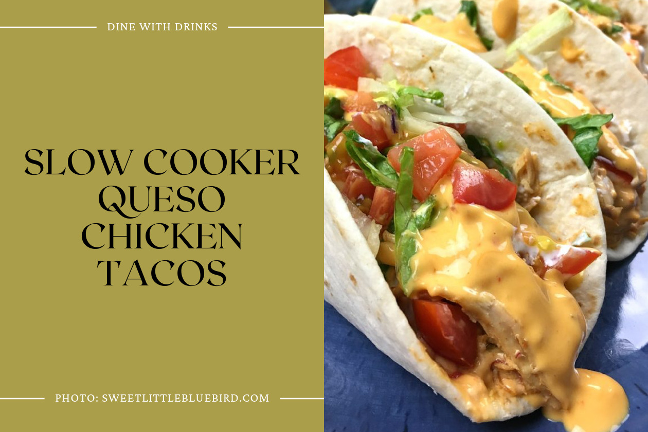 Slow Cooker Queso Chicken Tacos