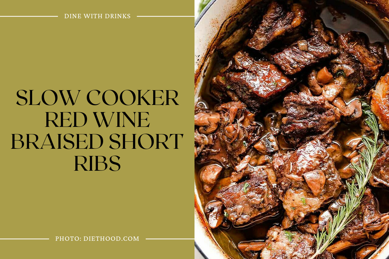 Slow Cooker Red Wine Braised Short Ribs