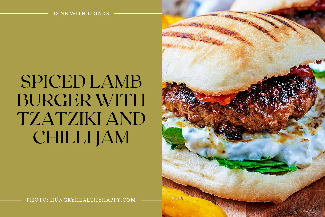Spiced Lamb Burger With Tzatziki And Chilli Jam