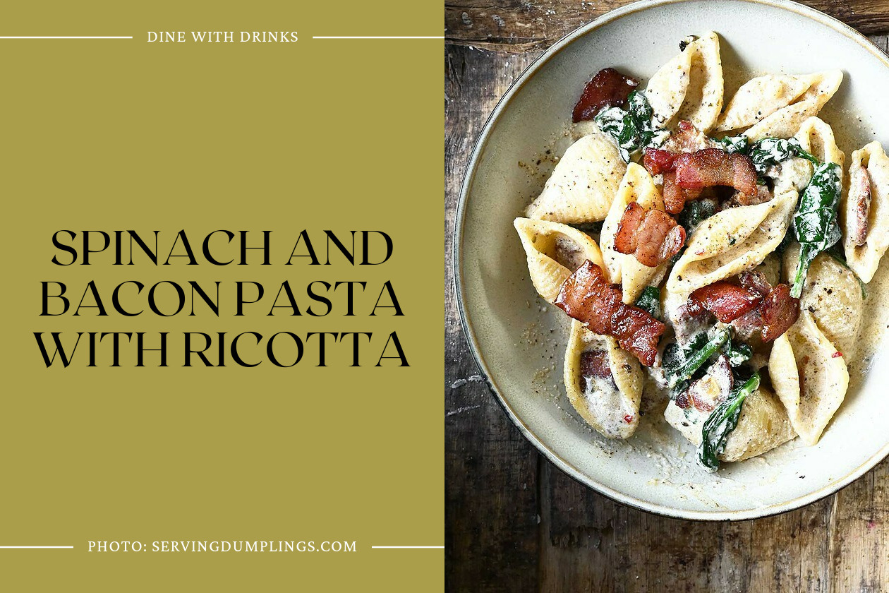 Spinach And Bacon Pasta With Ricotta