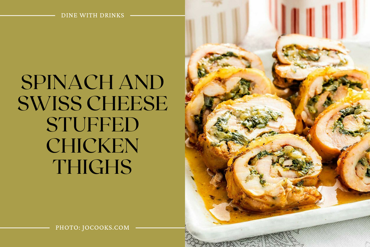 Spinach And Swiss Cheese Stuffed Chicken Thighs