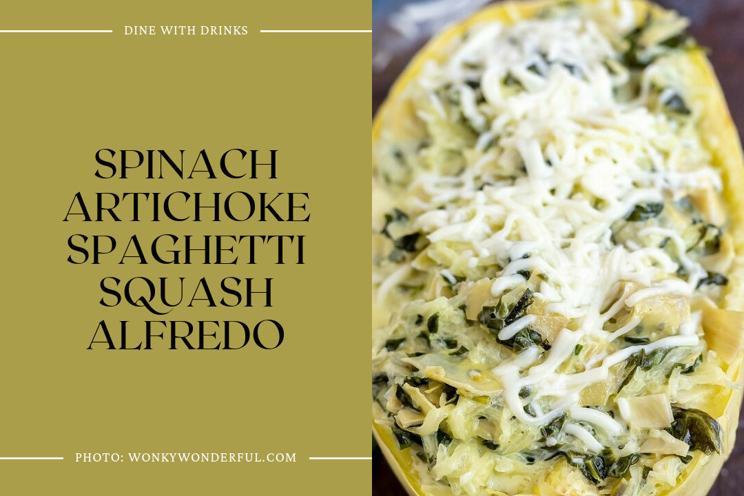 Spinach Artichoke Spaghetti Squash Alfredo