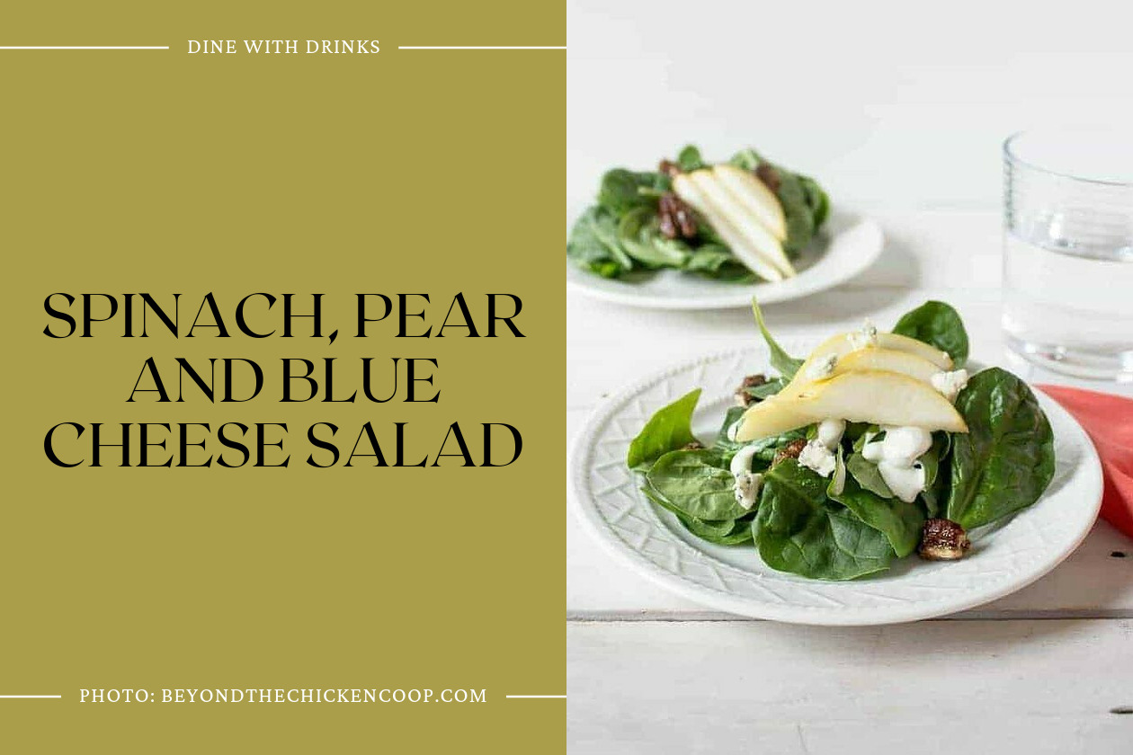 Spinach, Pear And Blue Cheese Salad