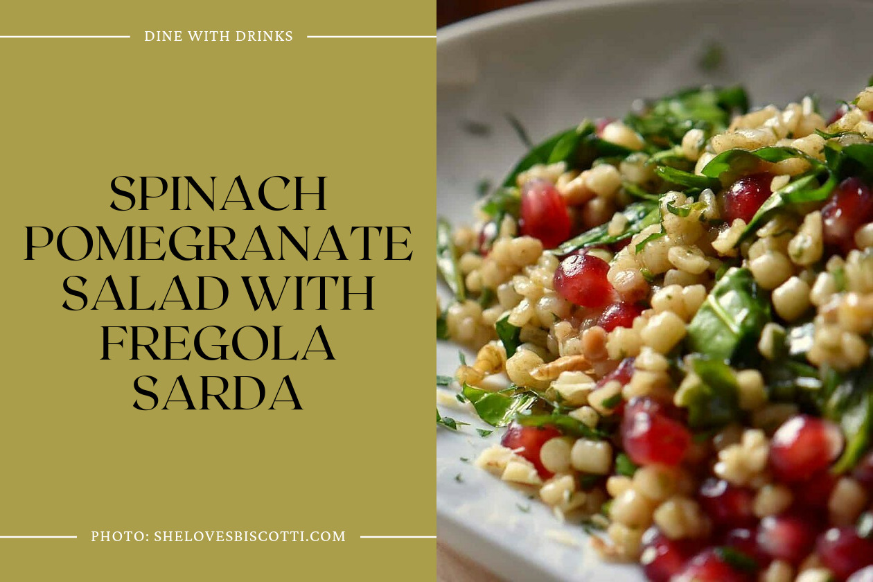 Spinach Pomegranate Salad With Fregola Sarda