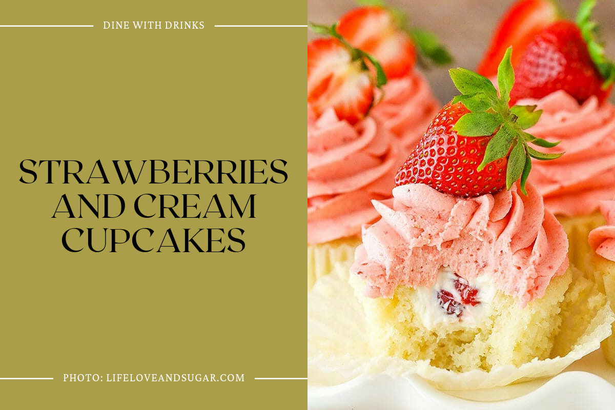 Strawberries And Cream Cupcakes