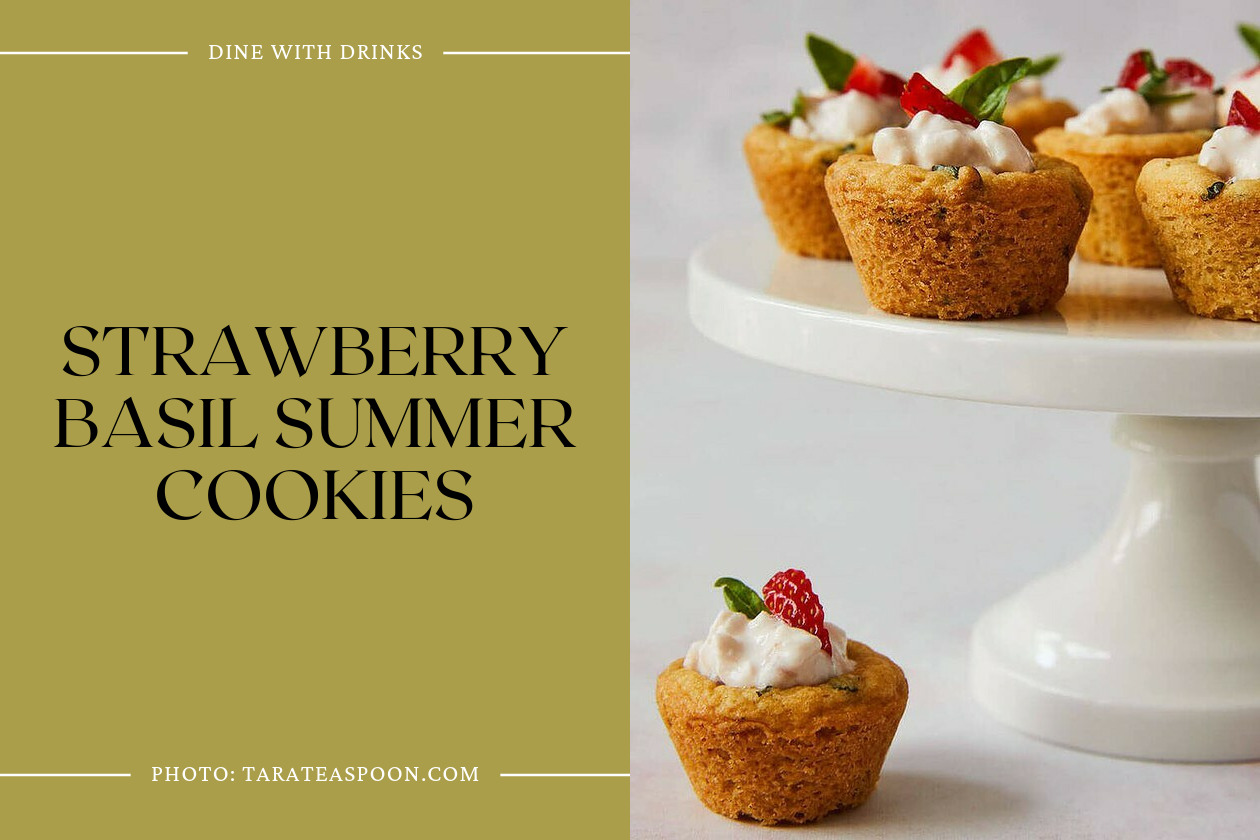 Strawberry Basil Summer Cookies