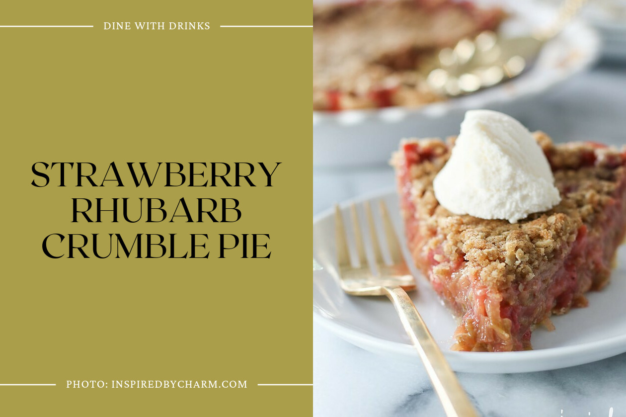 Strawberry Rhubarb Crumble Pie
