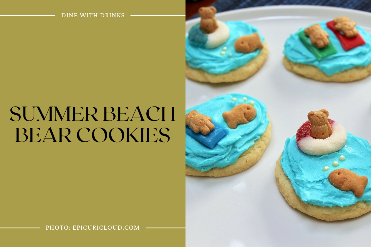 Summer Beach Bear Cookies