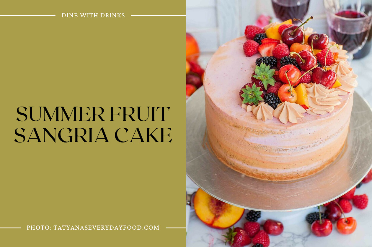 Summer Fruit Sangria Cake