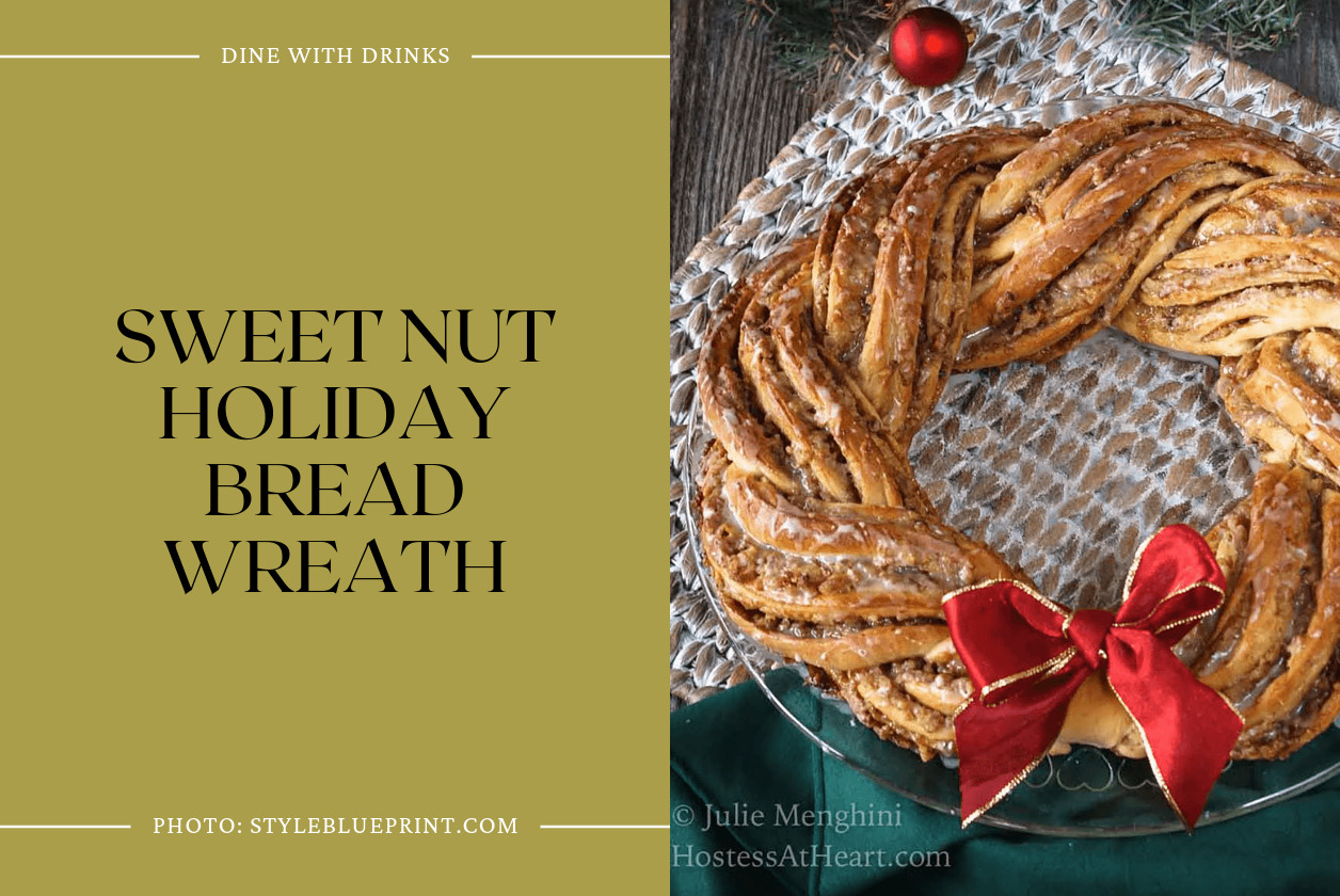 Sweet Nut Holiday Bread Wreath