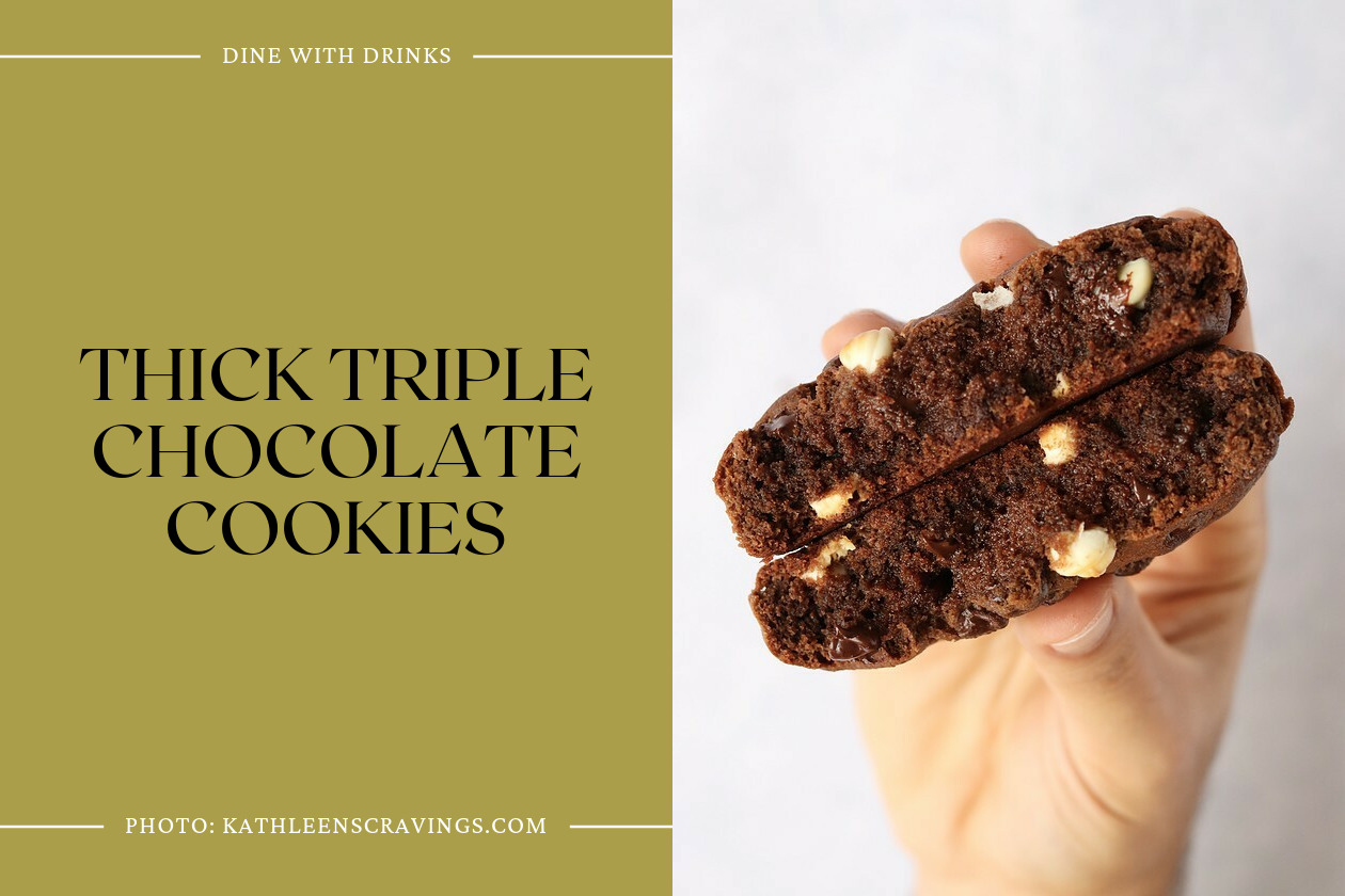 Thick Triple Chocolate Cookies
