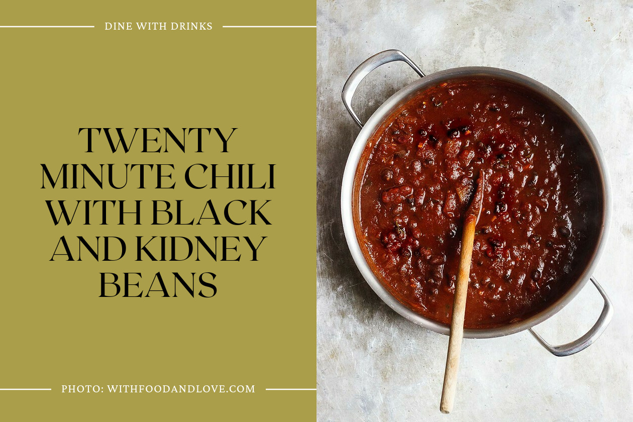 Twenty Minute Chili With Black And Kidney Beans