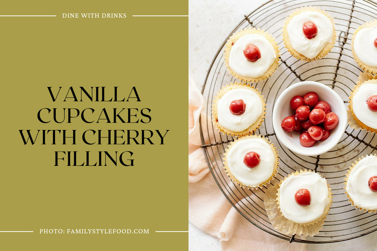 Vanilla Cupcakes With Cherry Filling