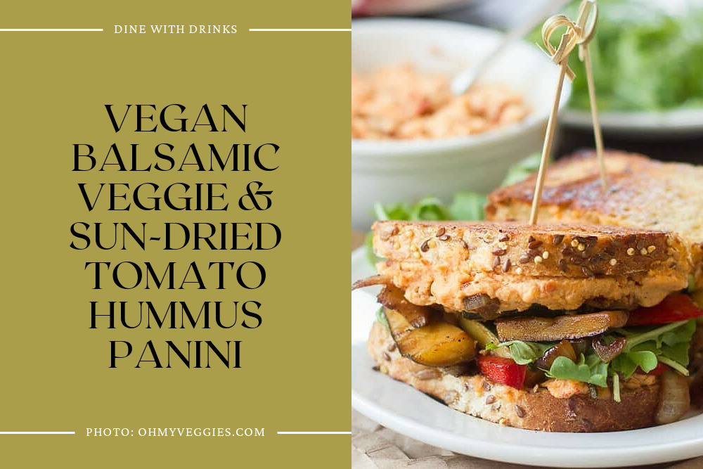 Vegan Balsamic Veggie & Sun-Dried Tomato Hummus Panini
