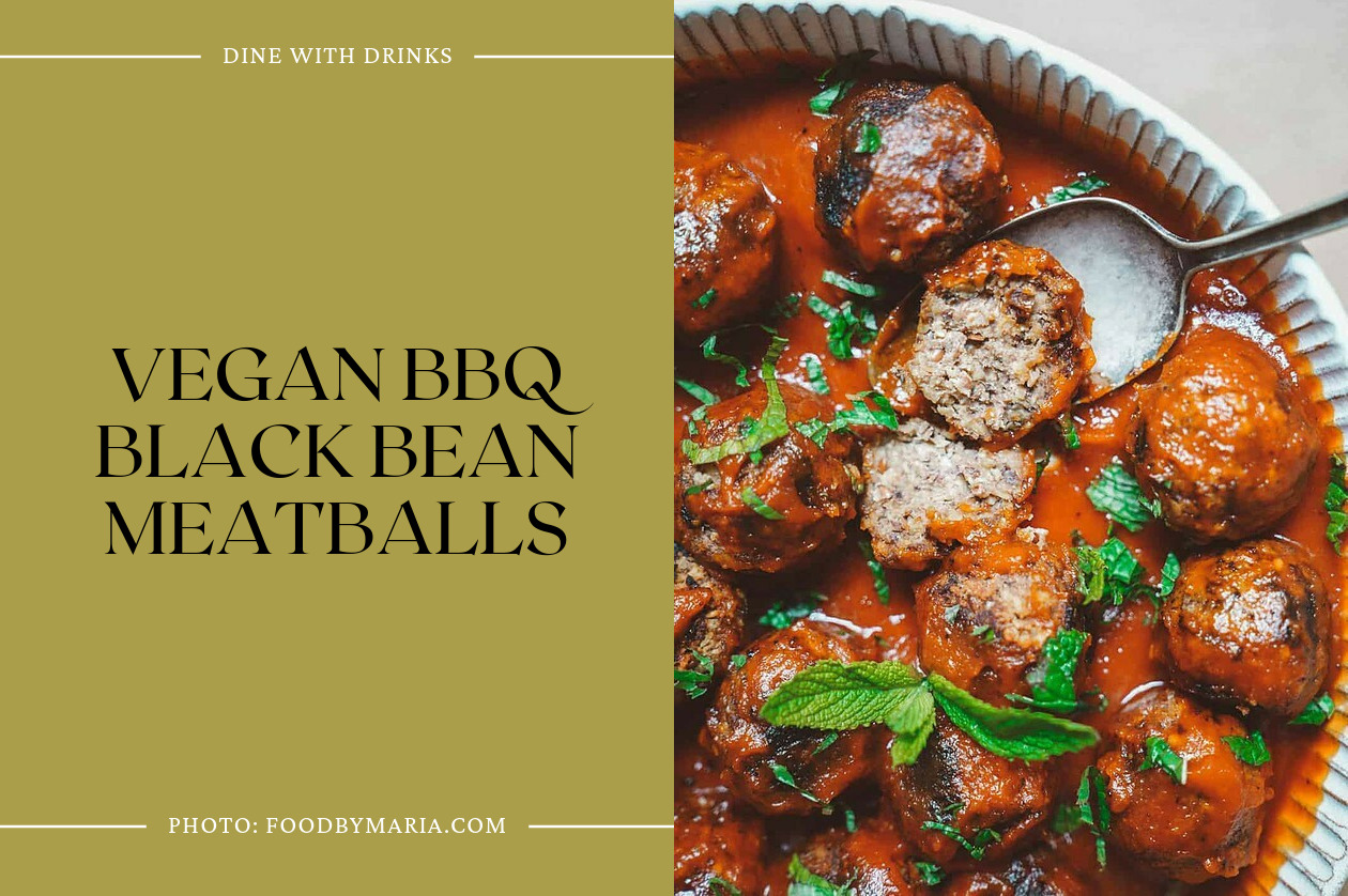 Vegan Bbq Black Bean Meatballs