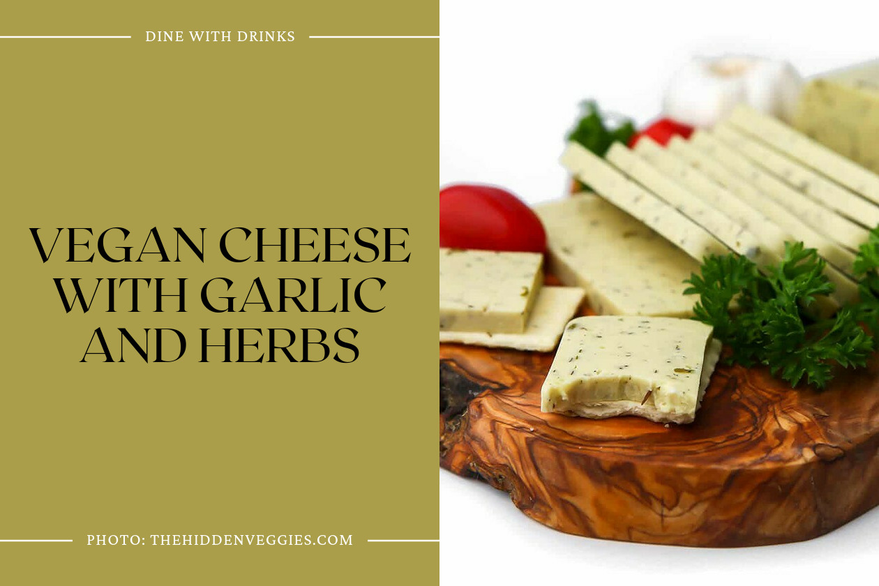 Vegan Cheese With Garlic And Herbs