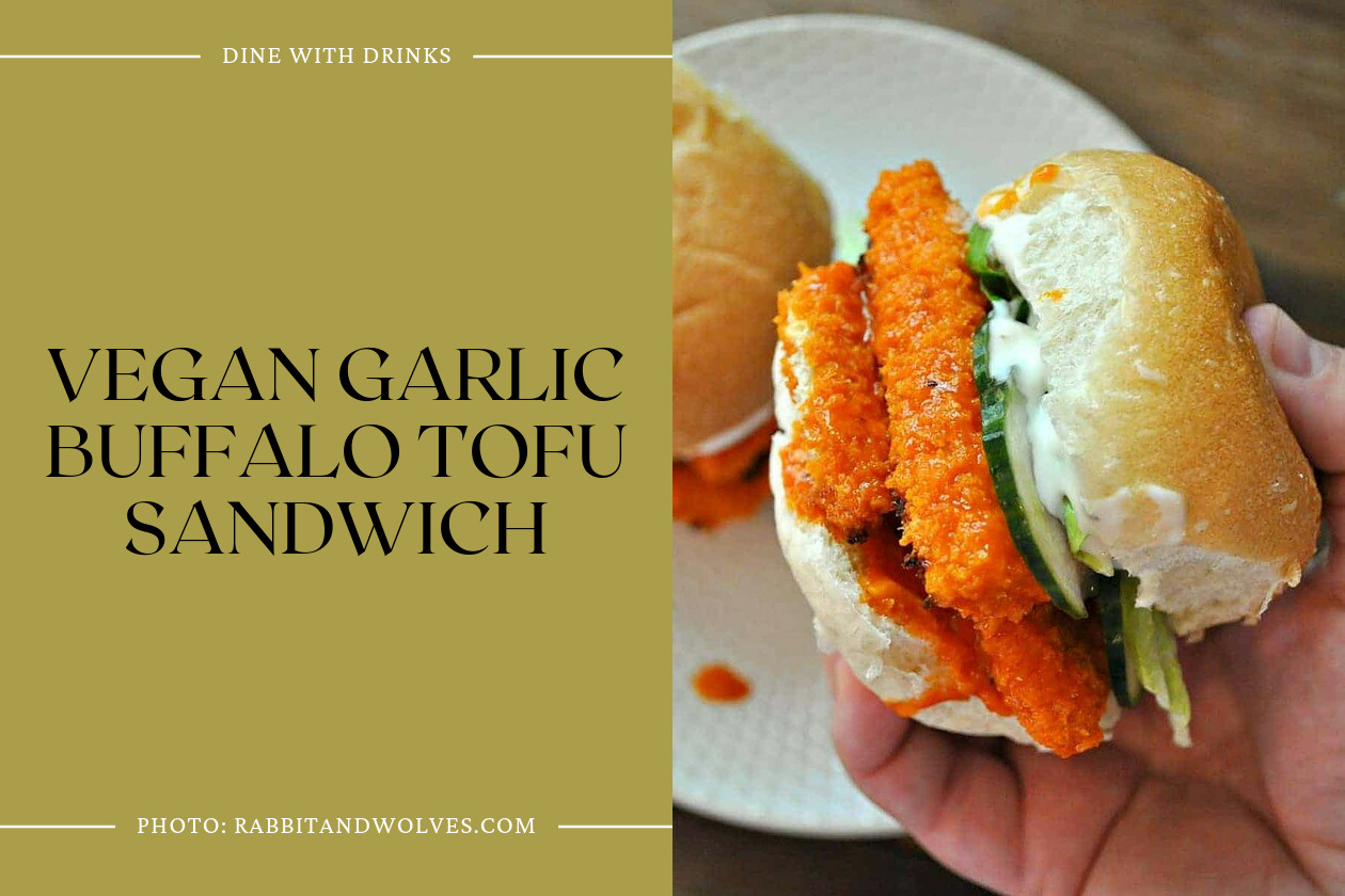 Vegan Garlic Buffalo Tofu Sandwich