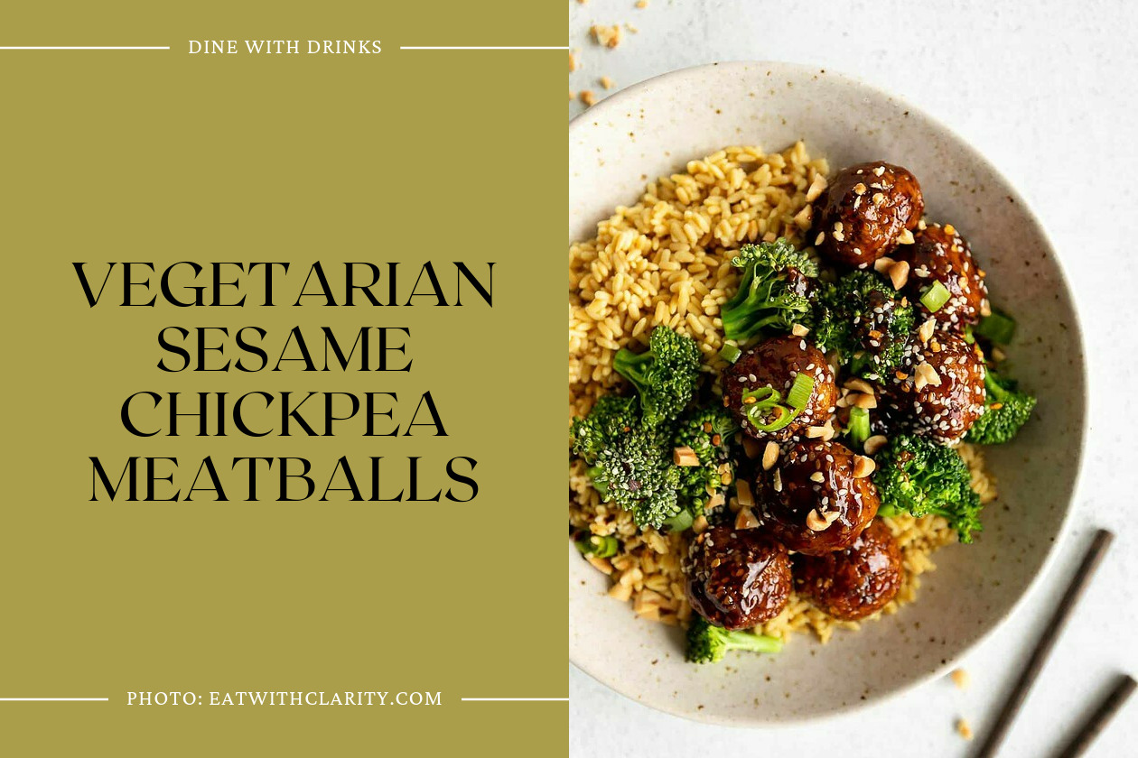 Vegetarian Sesame Chickpea Meatballs