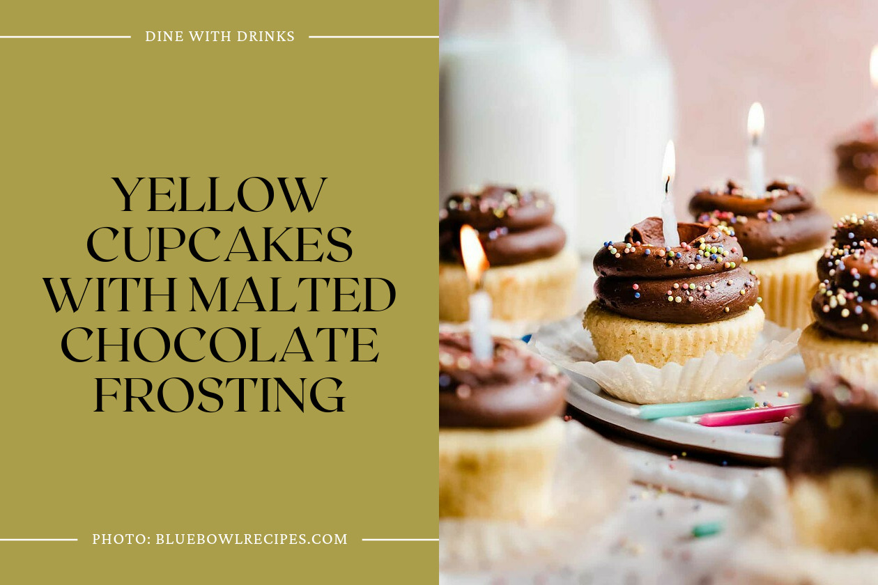 Yellow Cupcakes With Malted Chocolate Frosting